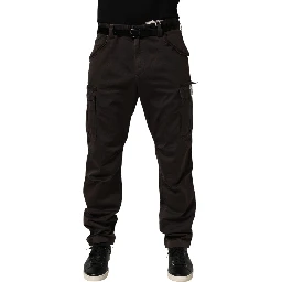 Brown Re- Edition Cotton Men Cargo Pants