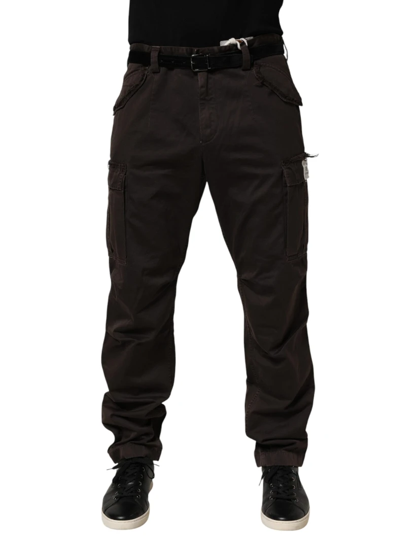 Brown Re- Edition Cotton Men Cargo Pants