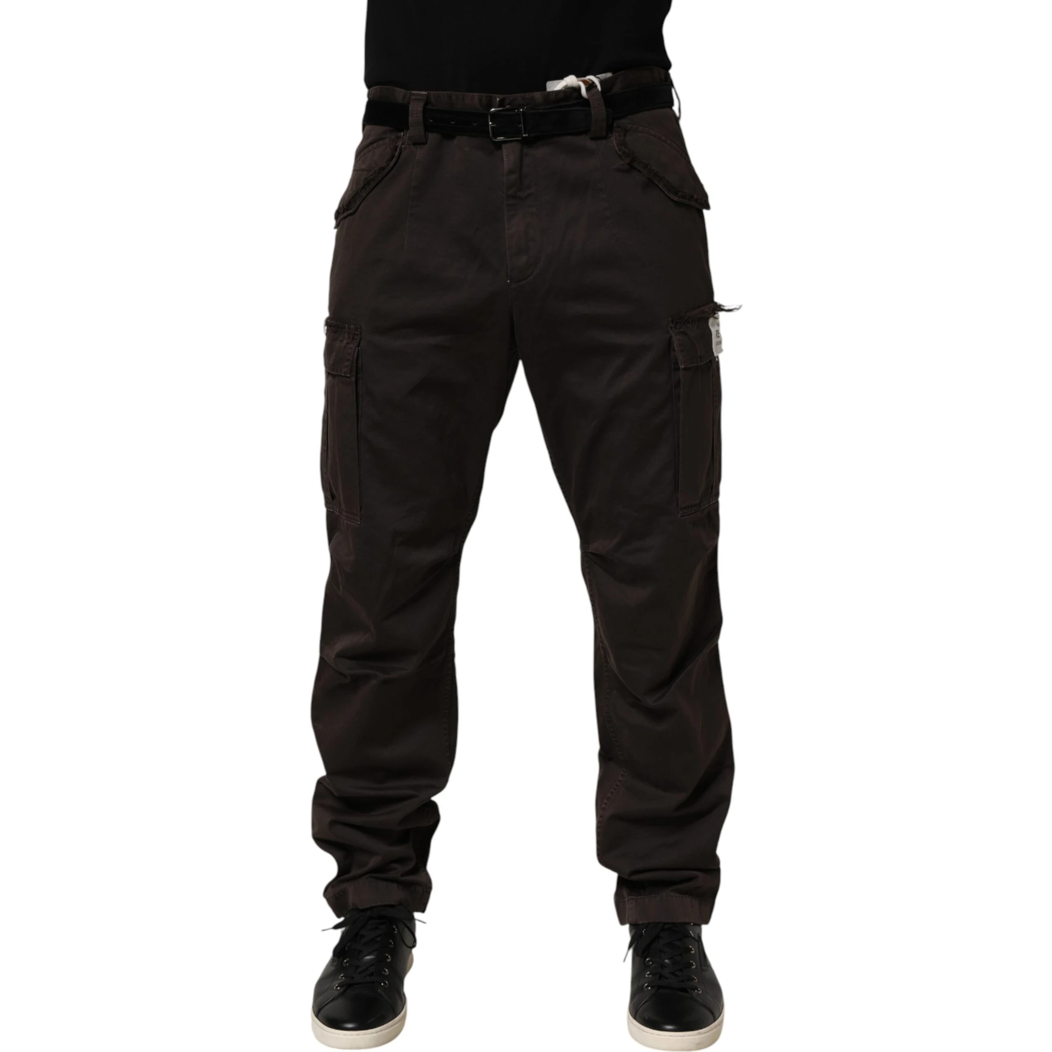 Brown Re- Edition Cotton Men Cargo Pants