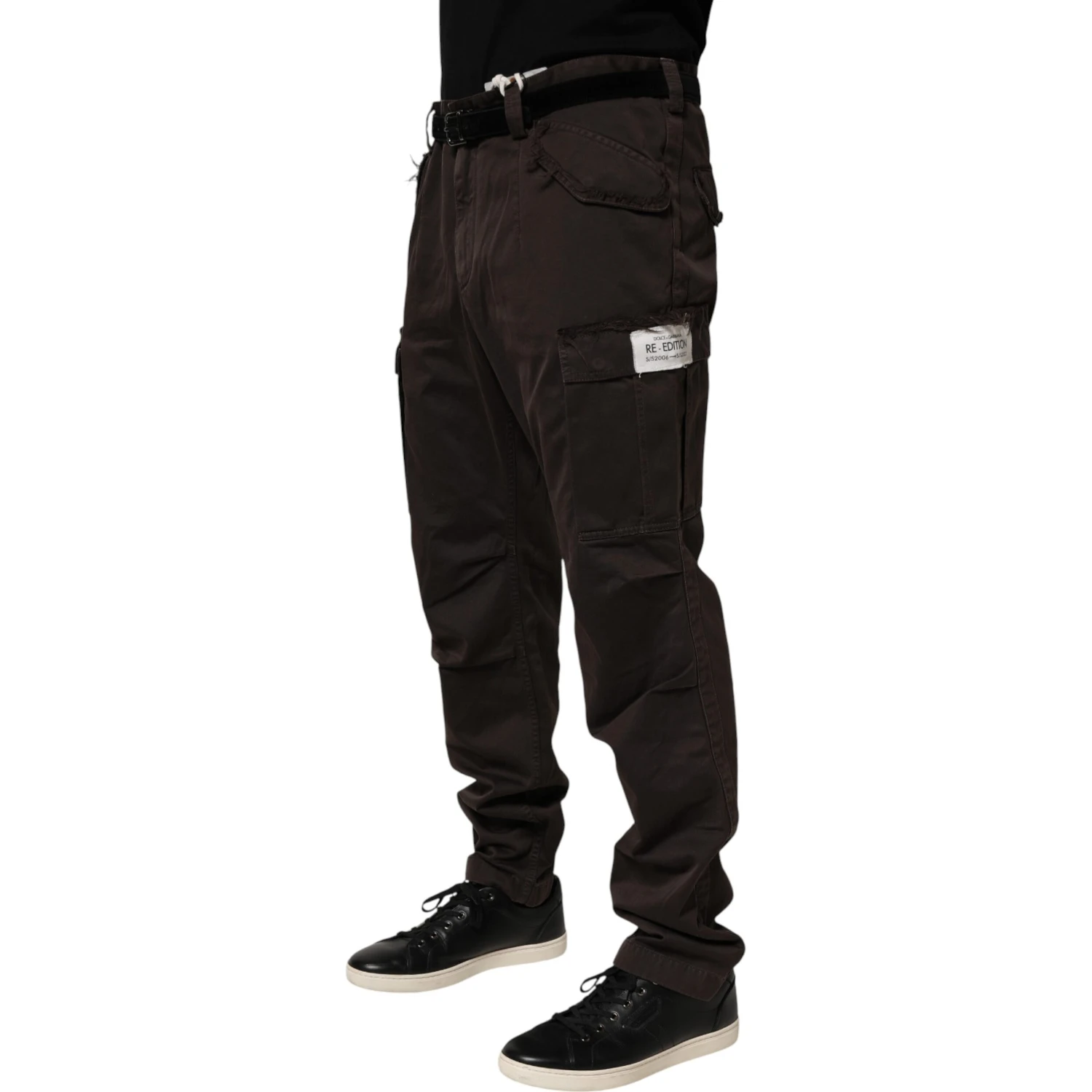 Brown Re- Edition Cotton Men Cargo Pants