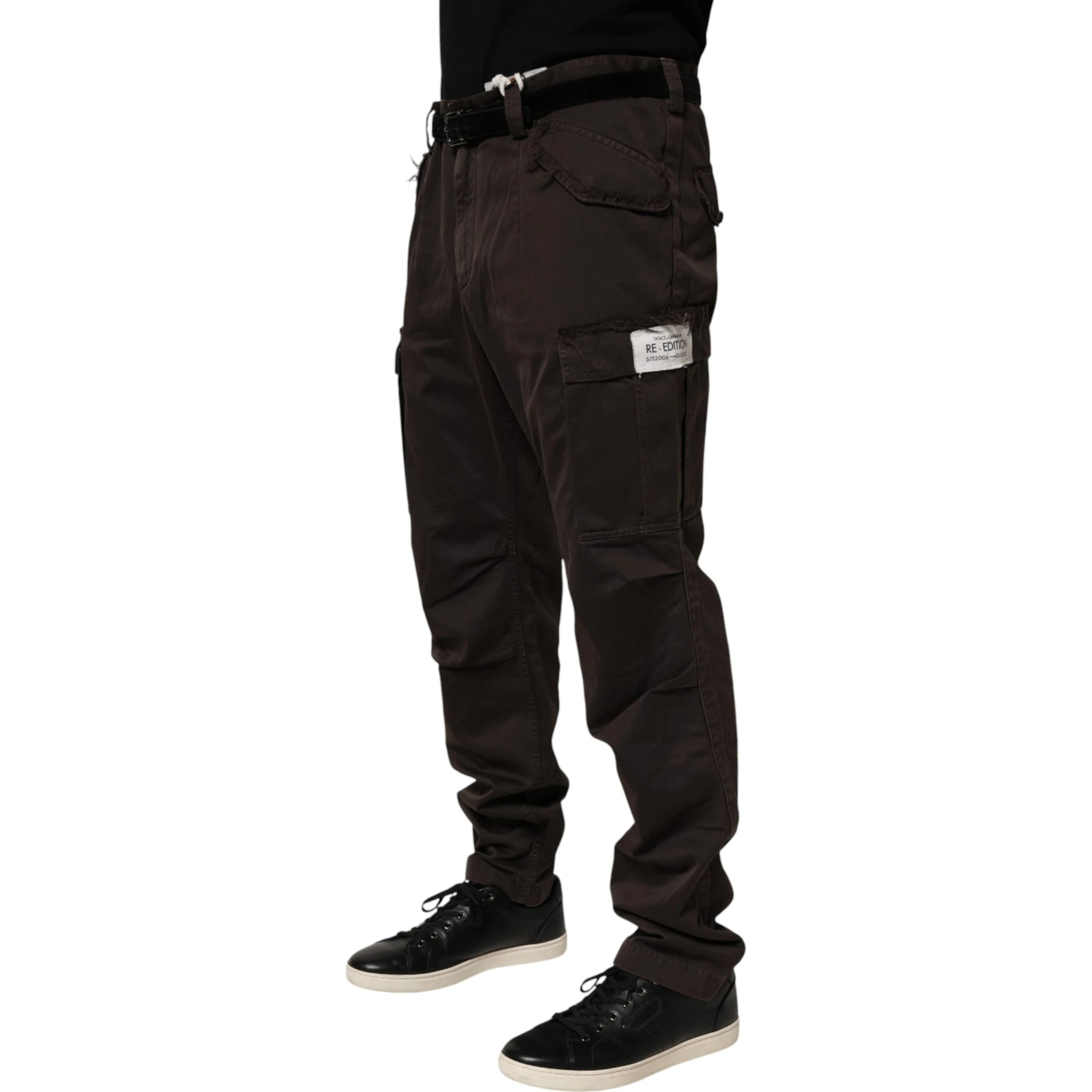 Brown Re- Edition Cotton Men Cargo Pants