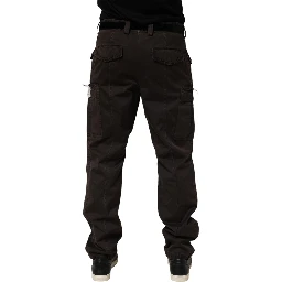 Brown Re- Edition Cotton Men Cargo Pants