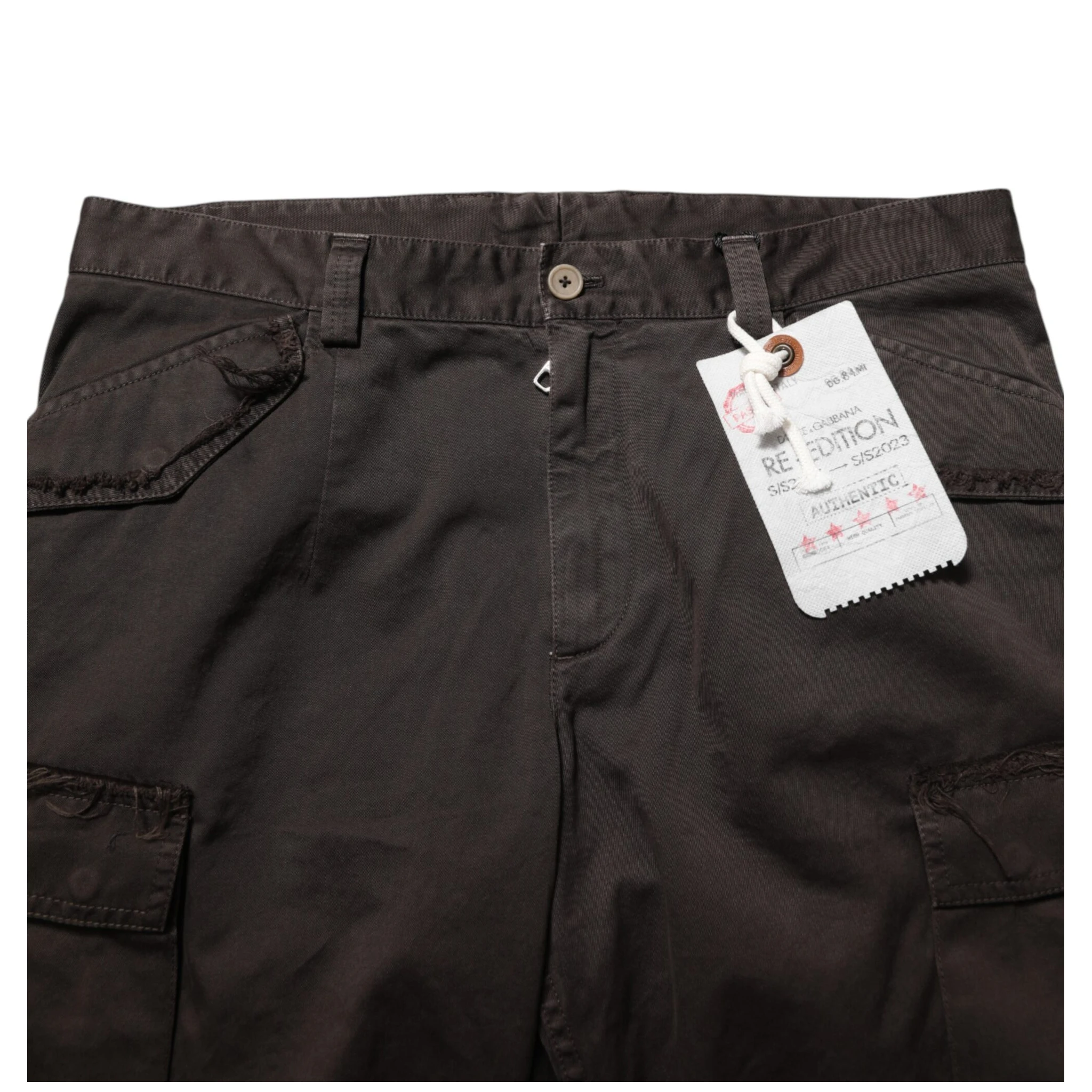 Brown Re- Edition Cotton Men Cargo Pants