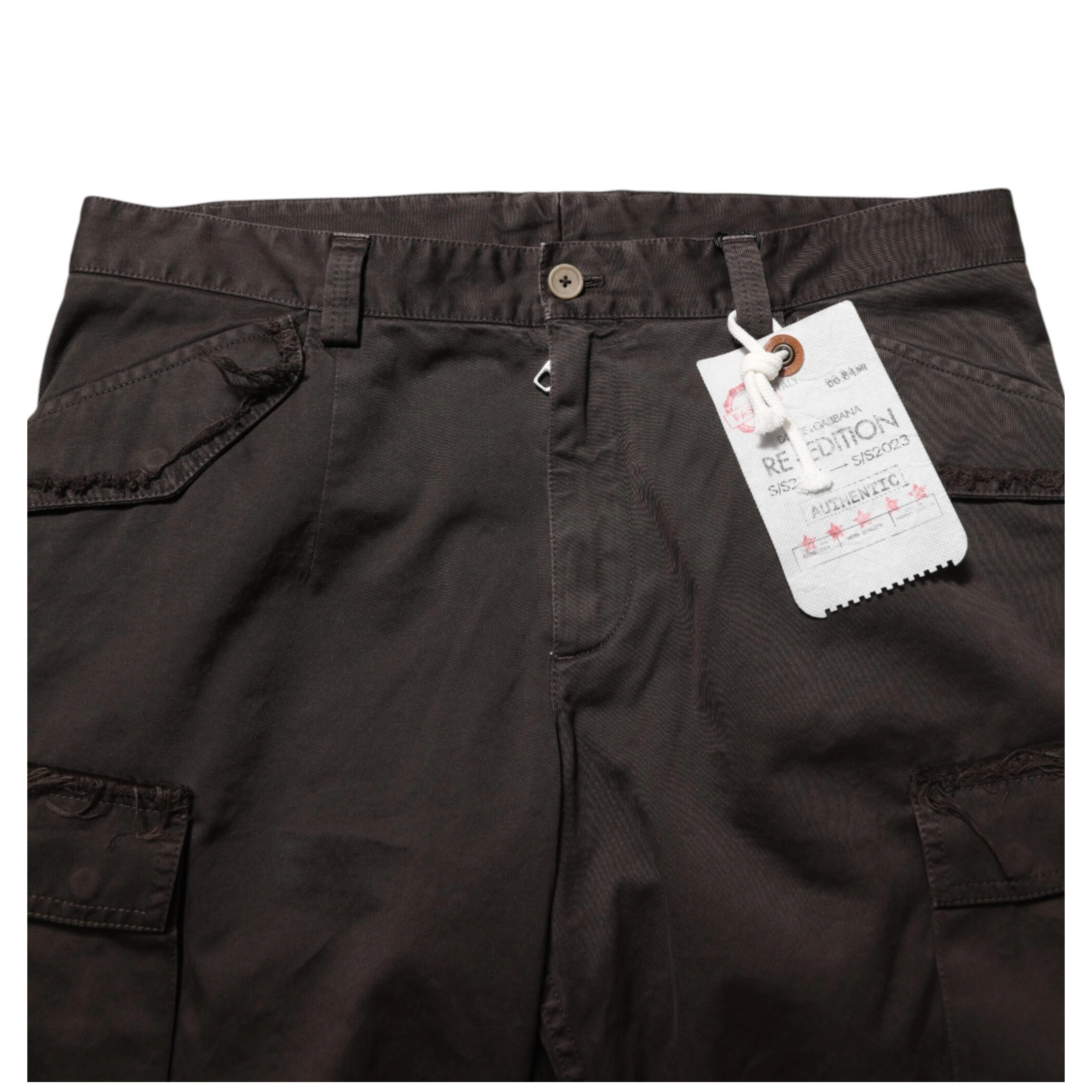 Brown Re- Edition Cotton Men Cargo Pants