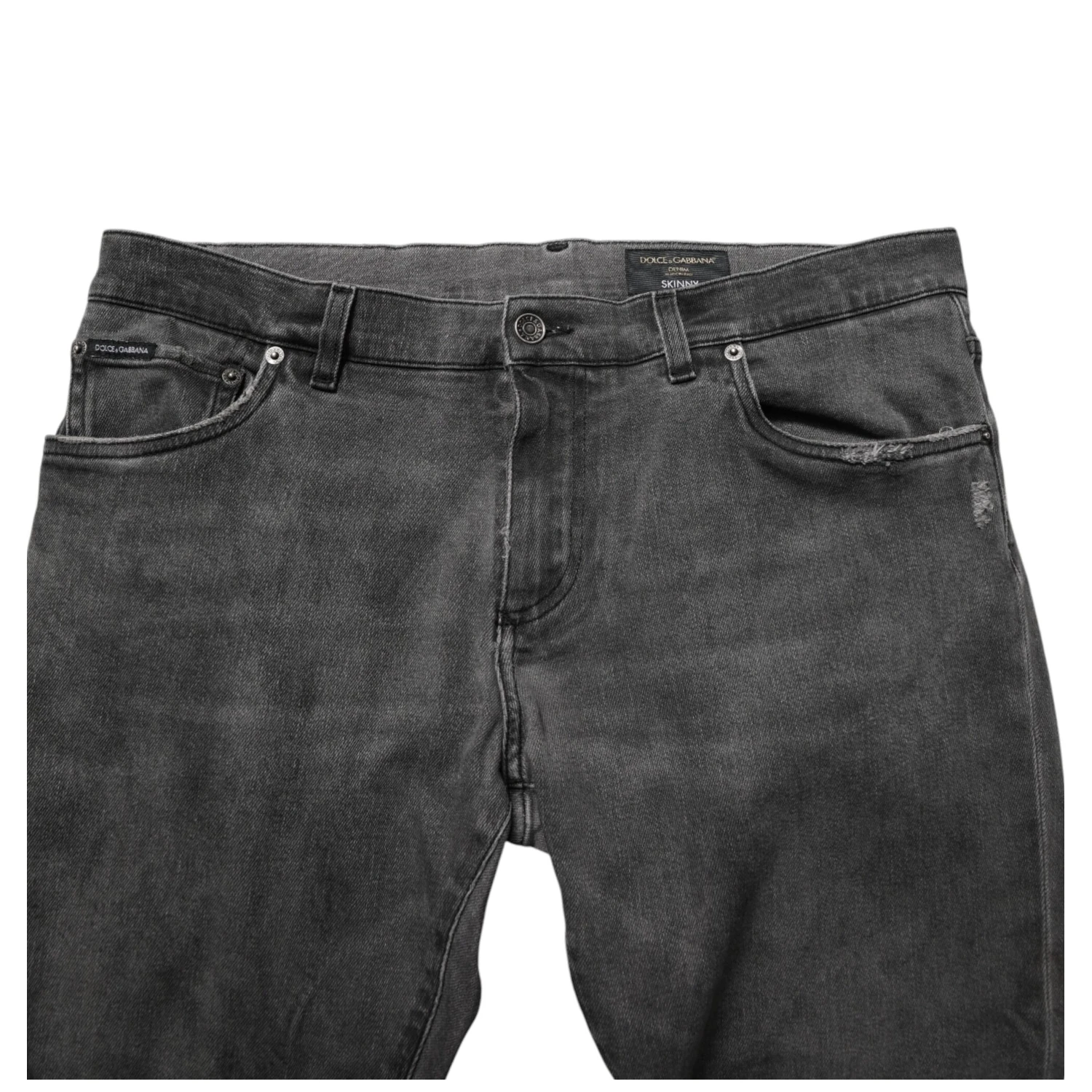 Dark Gray Cotton Skinny Men Denim Jeans