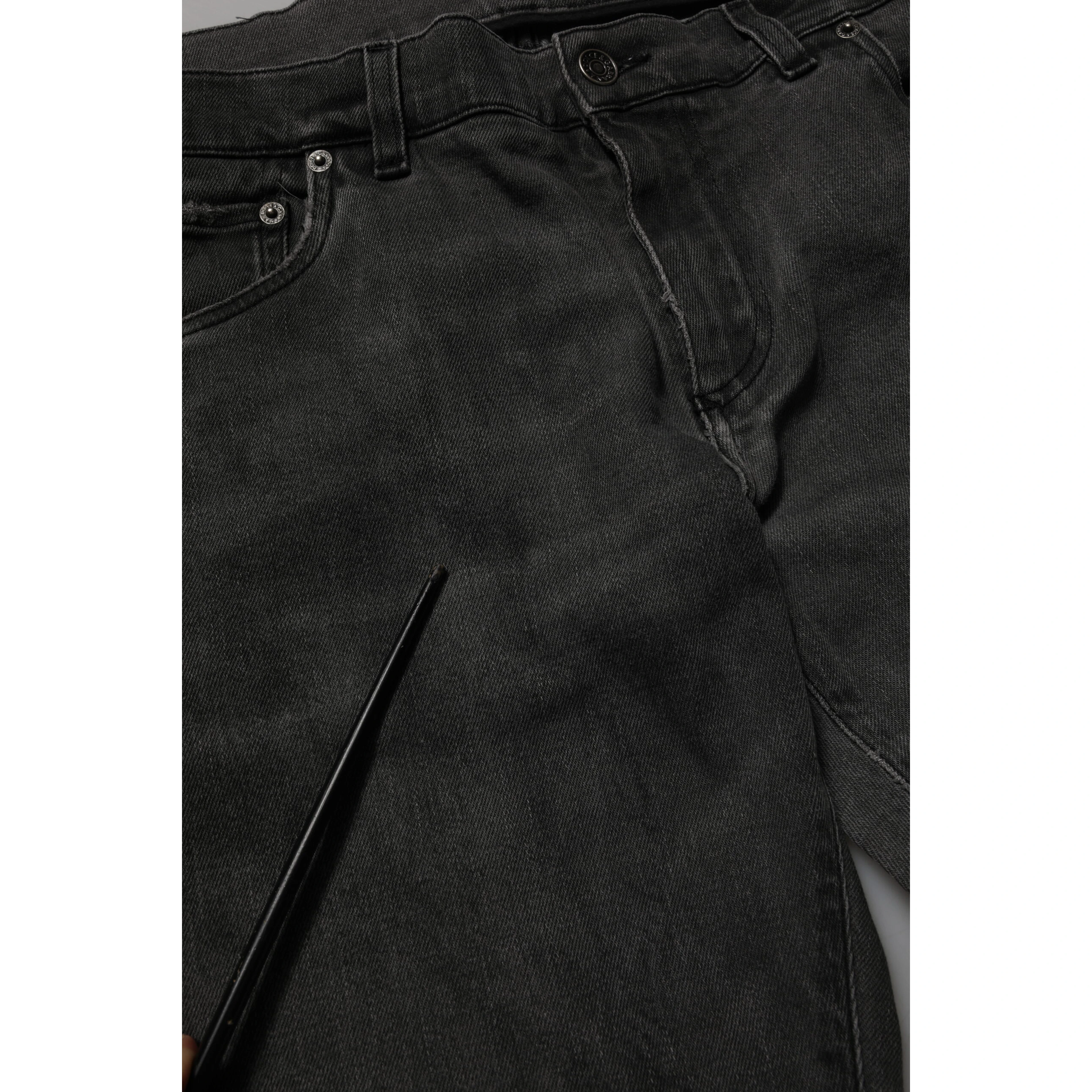 Dark Gray Cotton Skinny Men Denim Jeans