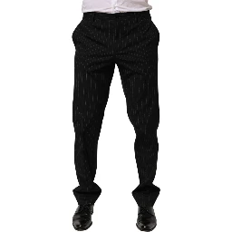 Black Striped Dress Formal Men Trouser Pants
