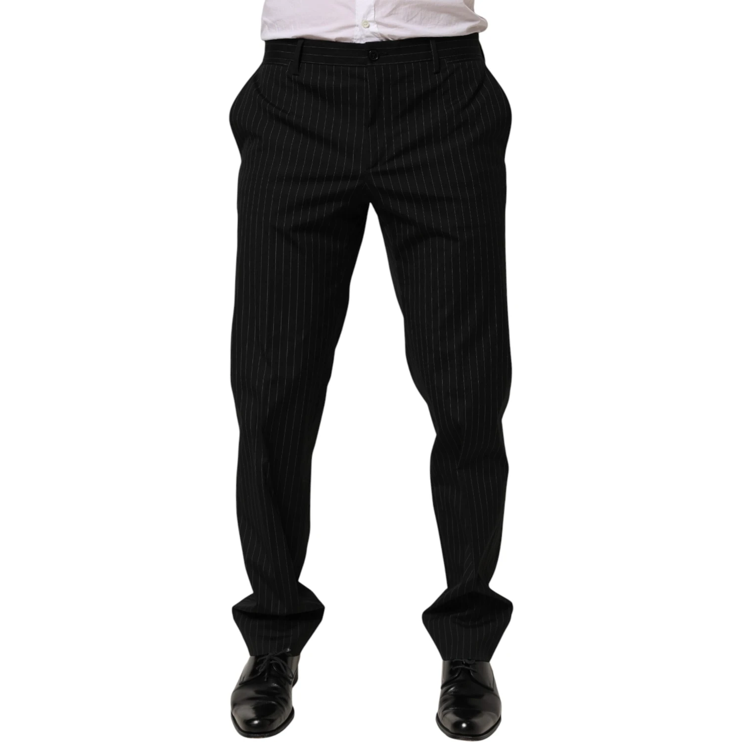 Black Striped Dress Formal Men Trouser Pants