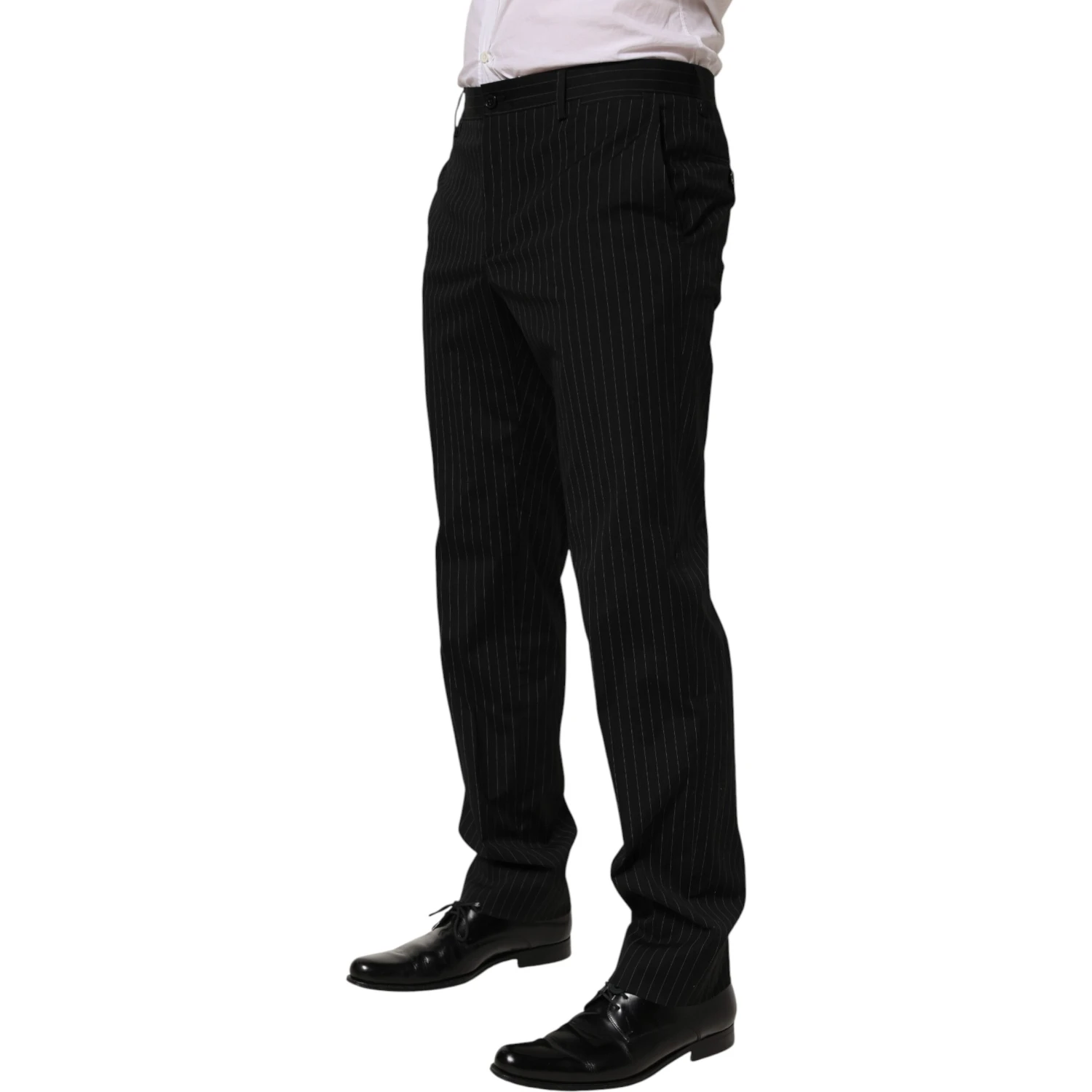 Black Striped Dress Formal Men Trouser Pants