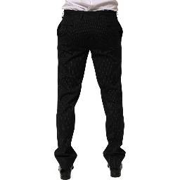 Black Striped Dress Formal Men Trouser Pants