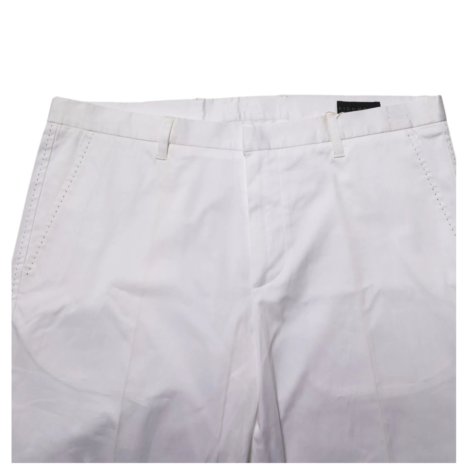 White Cotton Stretch Dress Formal Men Trouser Pants