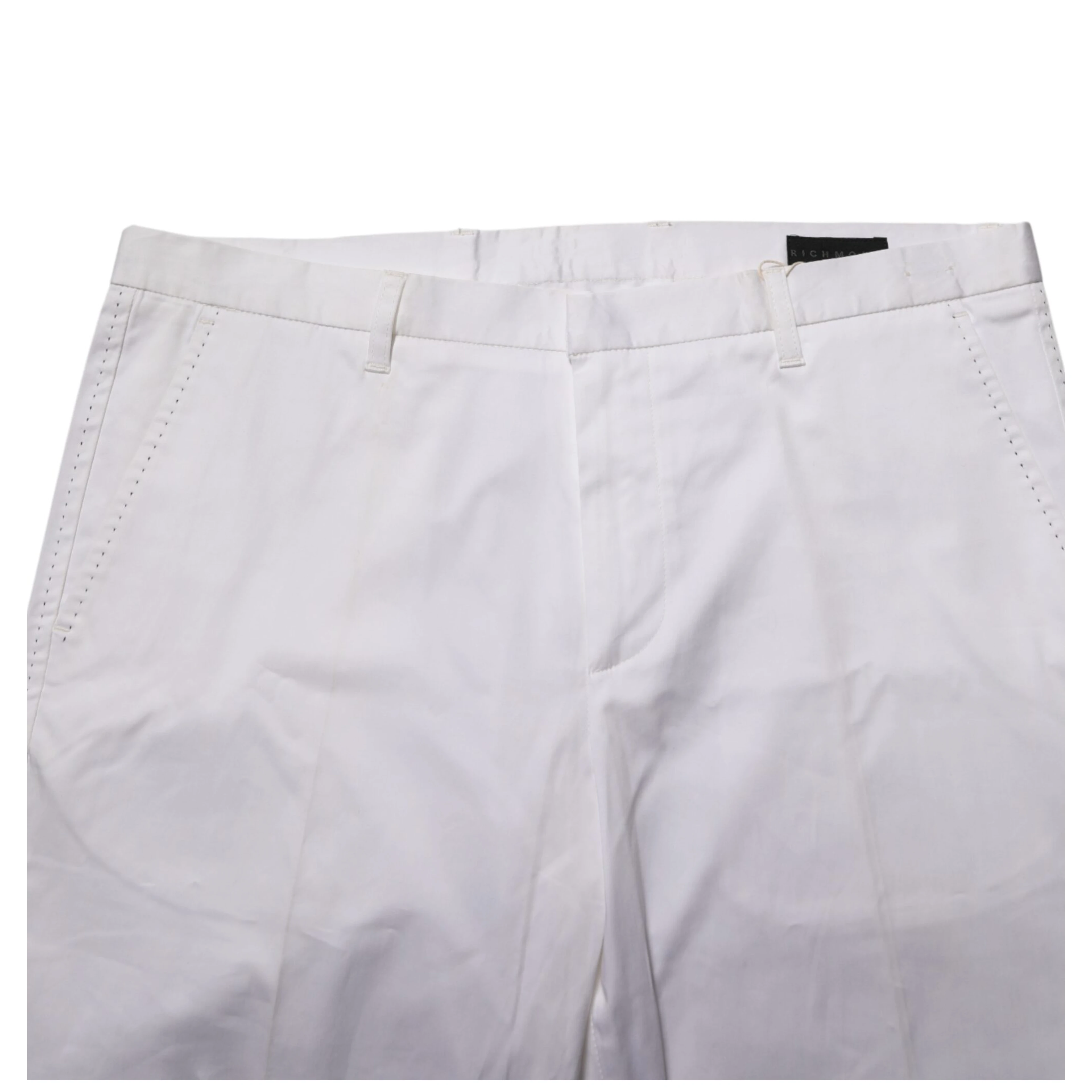 White Cotton Stretch Dress Formal Men Trouser Pants