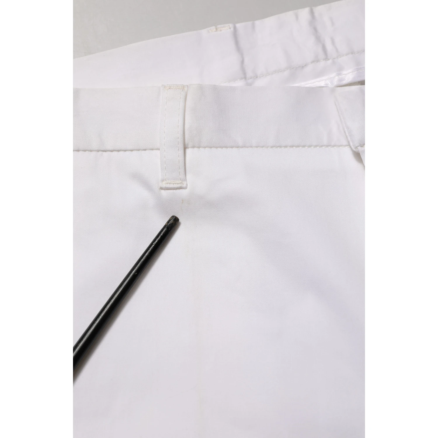 White Cotton Stretch Dress Formal Men Trouser Pants