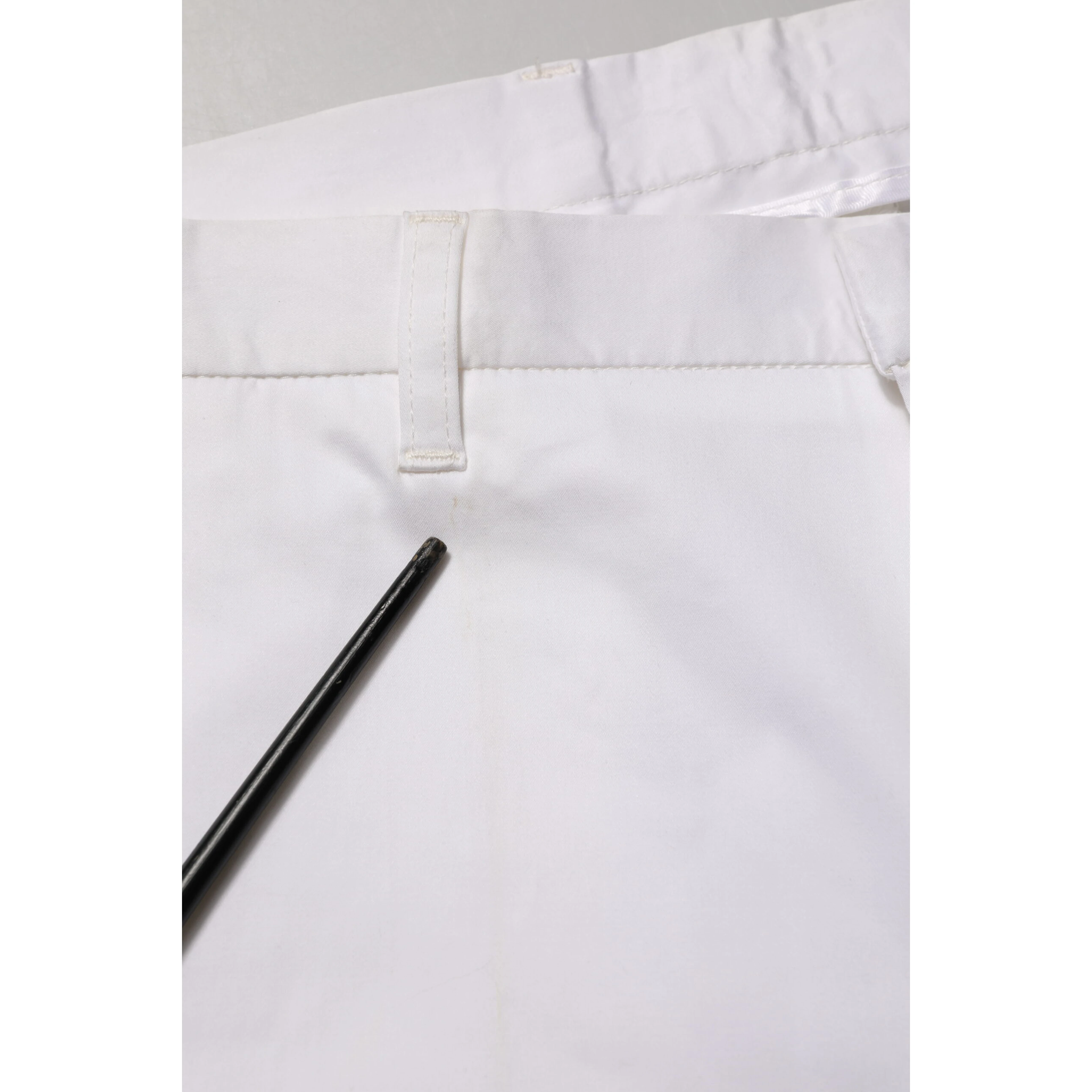 White Cotton Stretch Dress Formal Men Trouser Pants