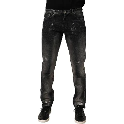 Black Washed Slim Fit Men Denim Trouser Jeans