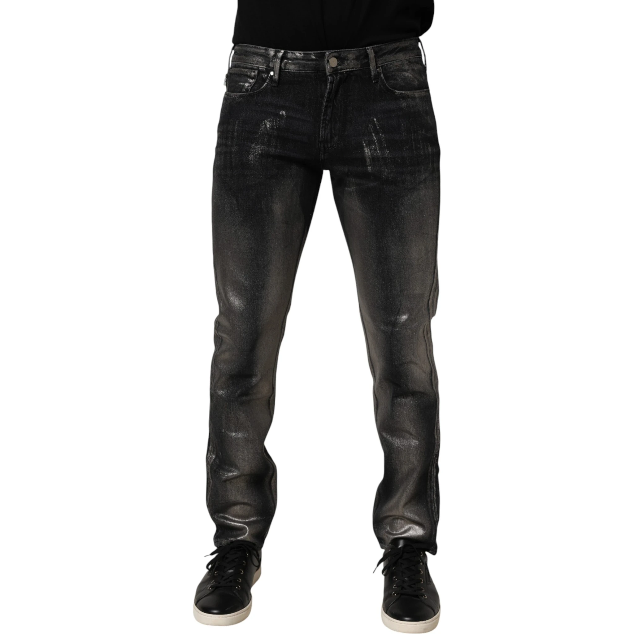 Black Washed Slim Fit Men Denim Trouser Jeans