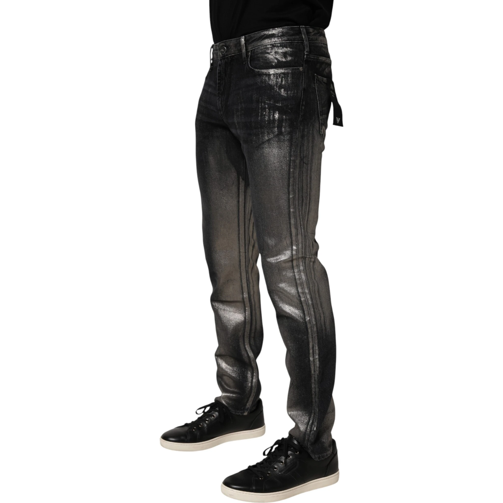 Black Washed Slim Fit Men Denim Trouser Jeans