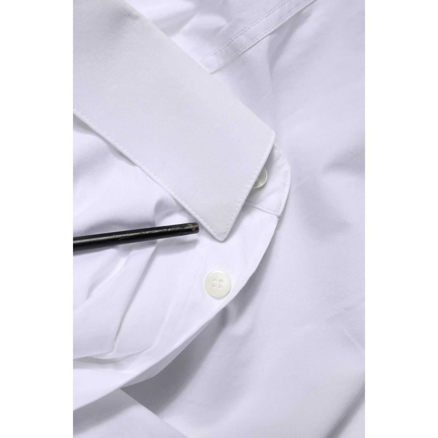 White Cotton GOLD Formal Men Dress Shirt