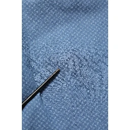 Blue Cotton Slim Fit Collared Long Sleeve Casual Shirt