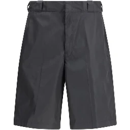 Black Recycled Polyamide Bermuda Shorts