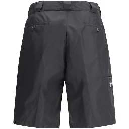 Black Recycled Polyamide Bermuda Shorts