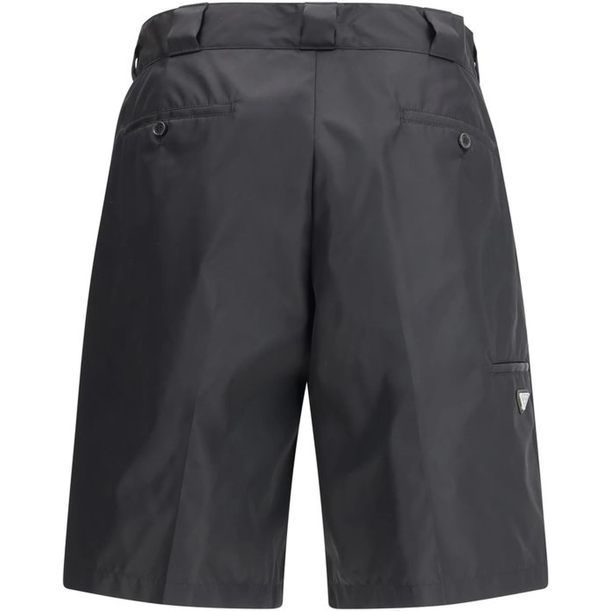 Black Recycled Polyamide Bermuda Shorts