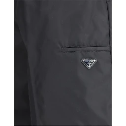 Black Recycled Polyamide Bermuda Shorts