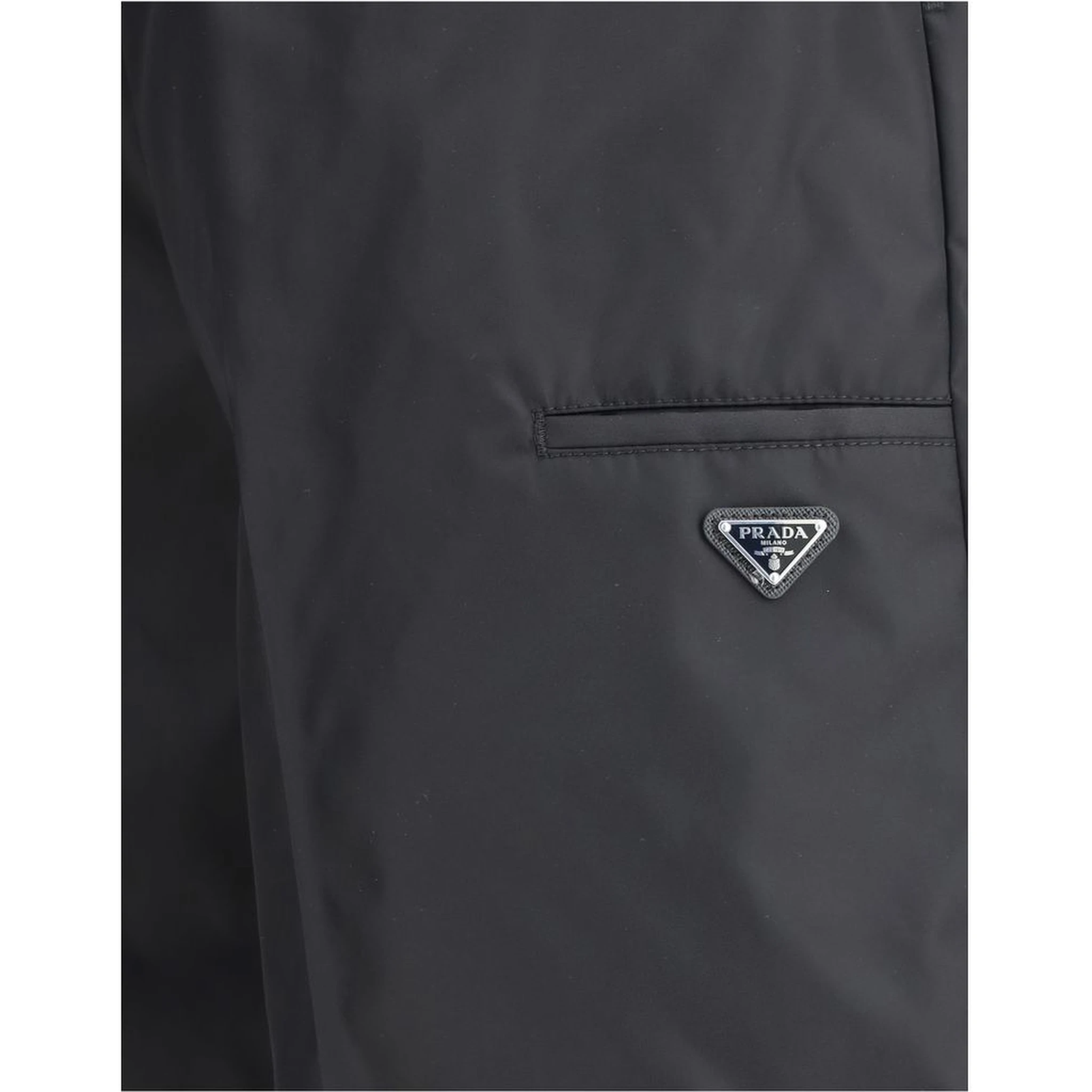 Black Recycled Polyamide Bermuda Shorts