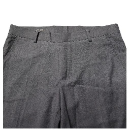 Gray Polyester Formal Dress Trouser Pants
