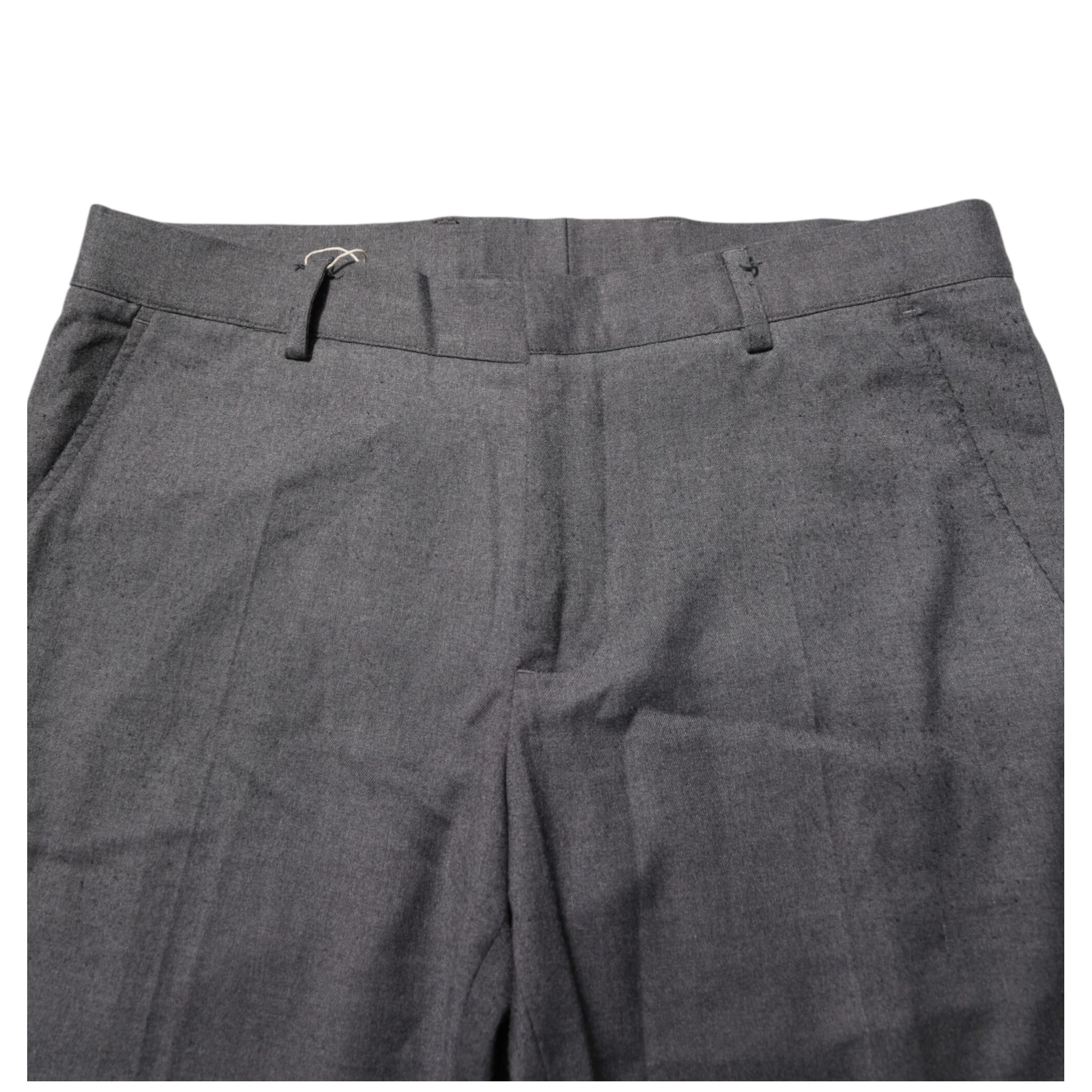 Gray Polyester Formal Dress Trouser Pants
