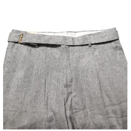 Gray Mid Waist Dress Formal Skinny Men Pants