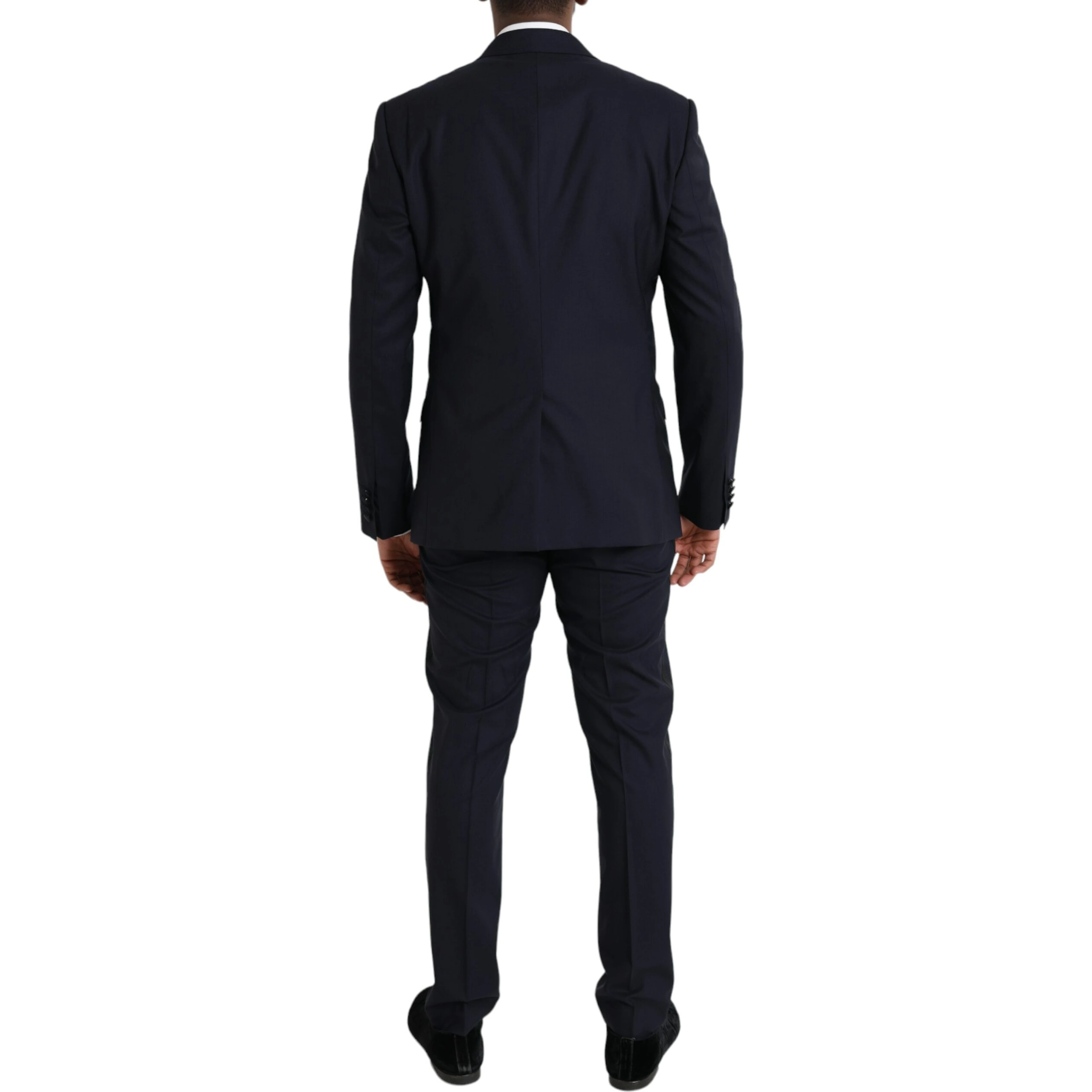 Blue Wool MARTINI 1 Button Men 3 Piece Suit