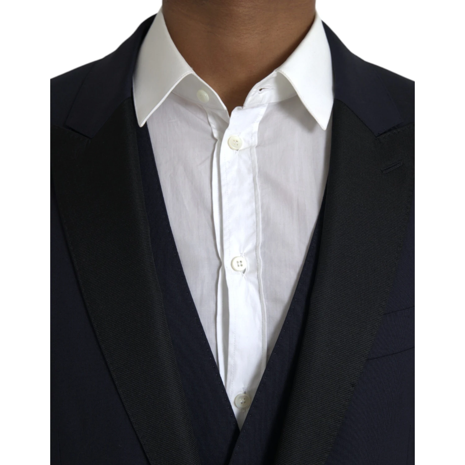 Blue Wool MARTINI 1 Button Men 3 Piece Suit