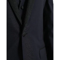 Blue Wool MARTINI 1 Button Men 3 Piece Suit