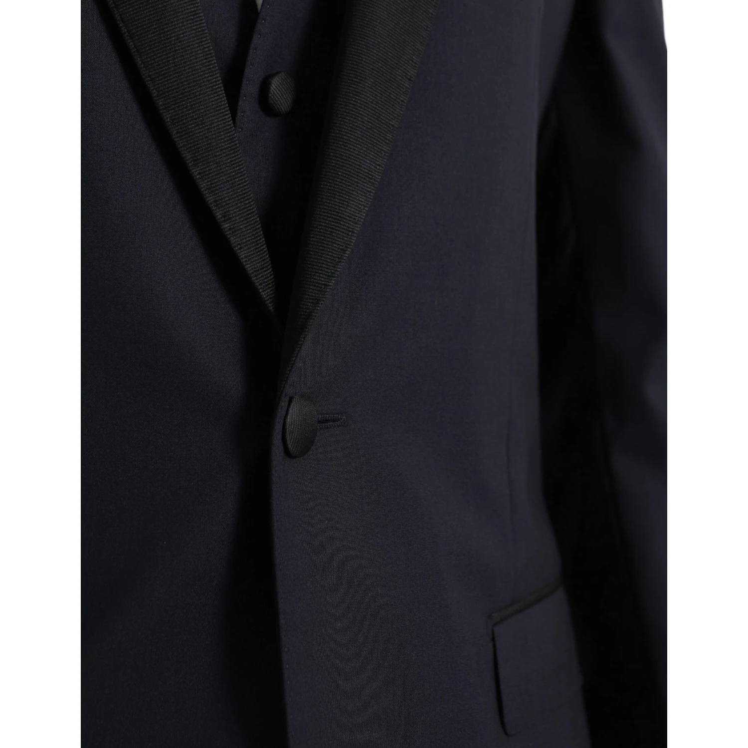 Blue Wool MARTINI 1 Button Men 3 Piece Suit