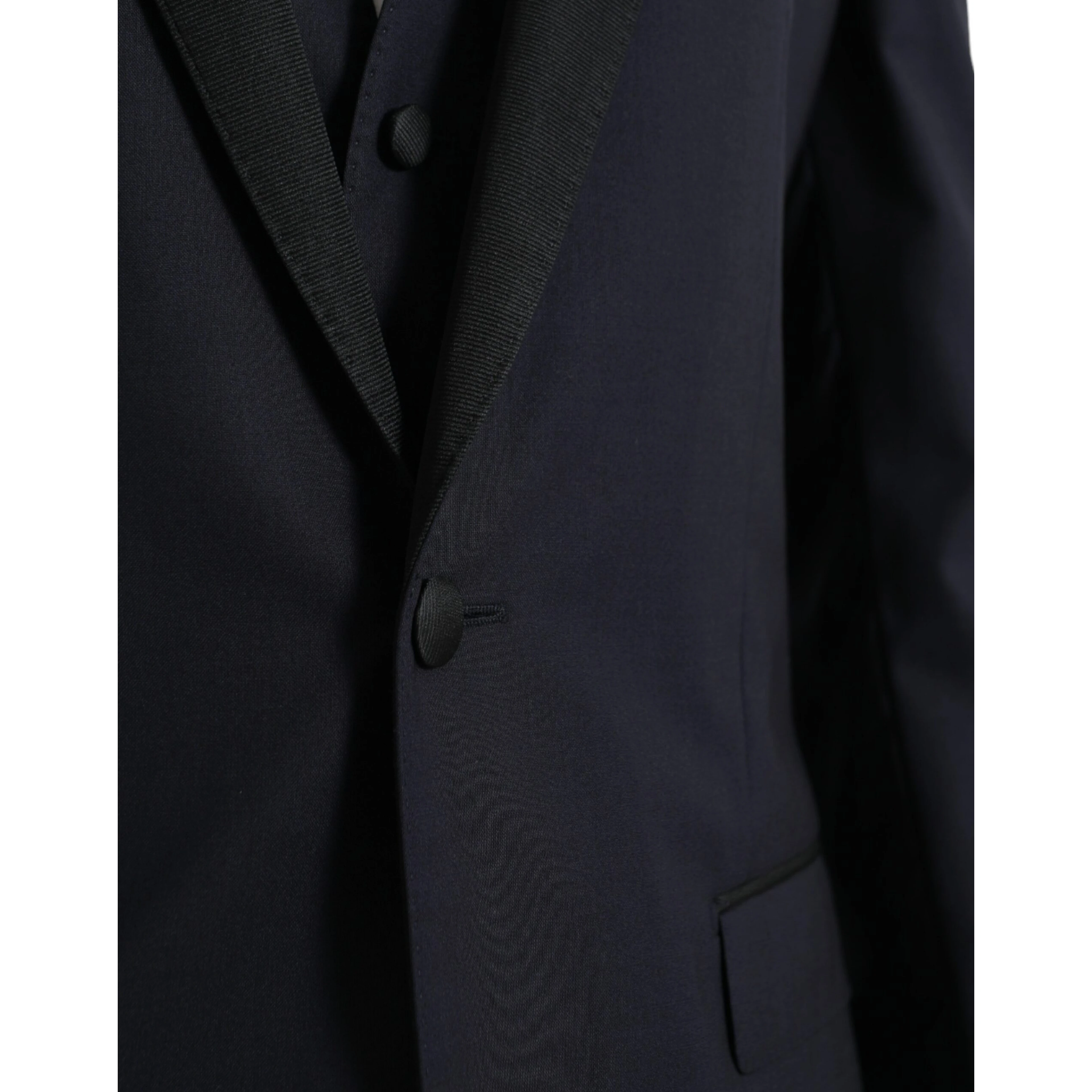 Blue Wool MARTINI 1 Button Men 3 Piece Suit