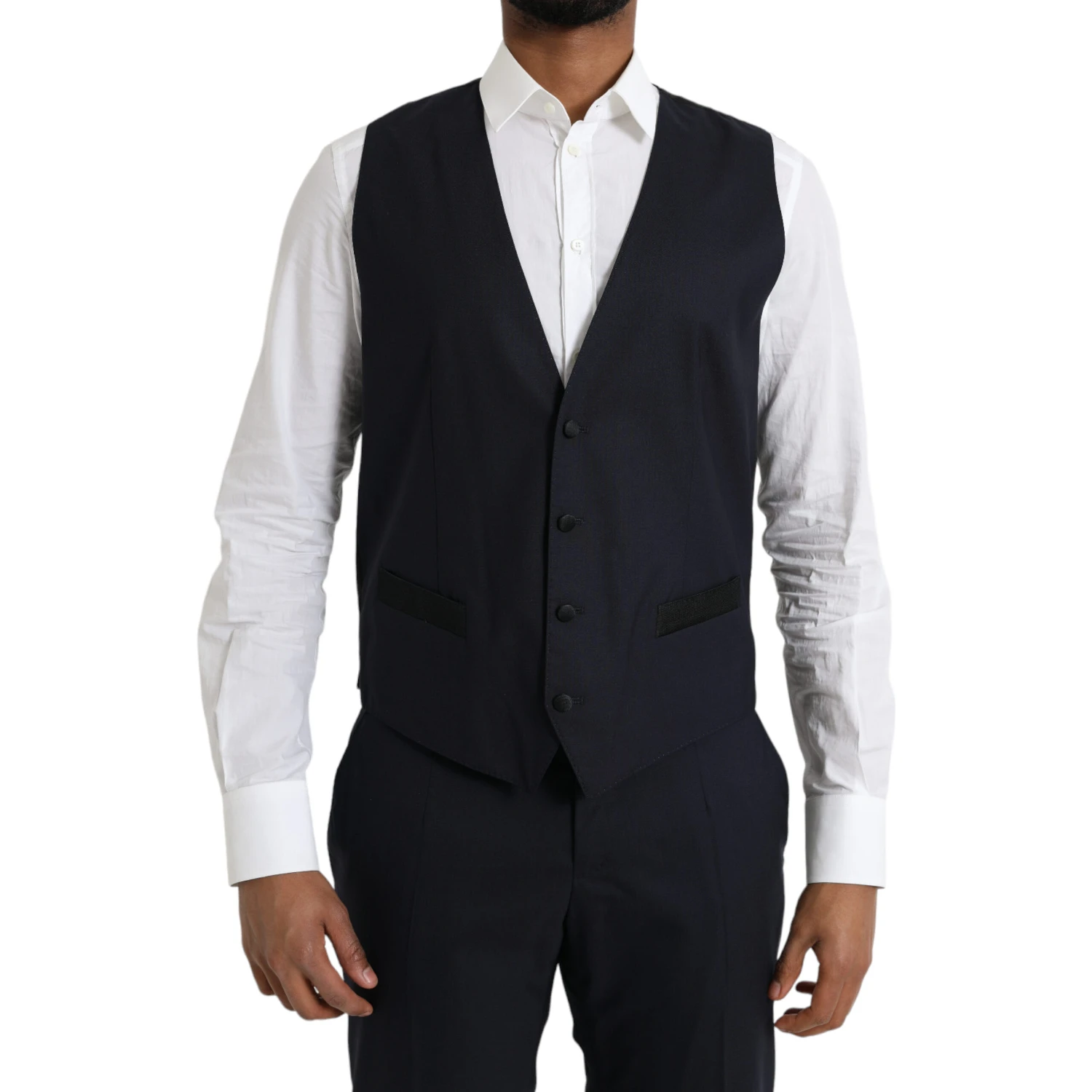 Blue Wool MARTINI 1 Button Men 3 Piece Suit