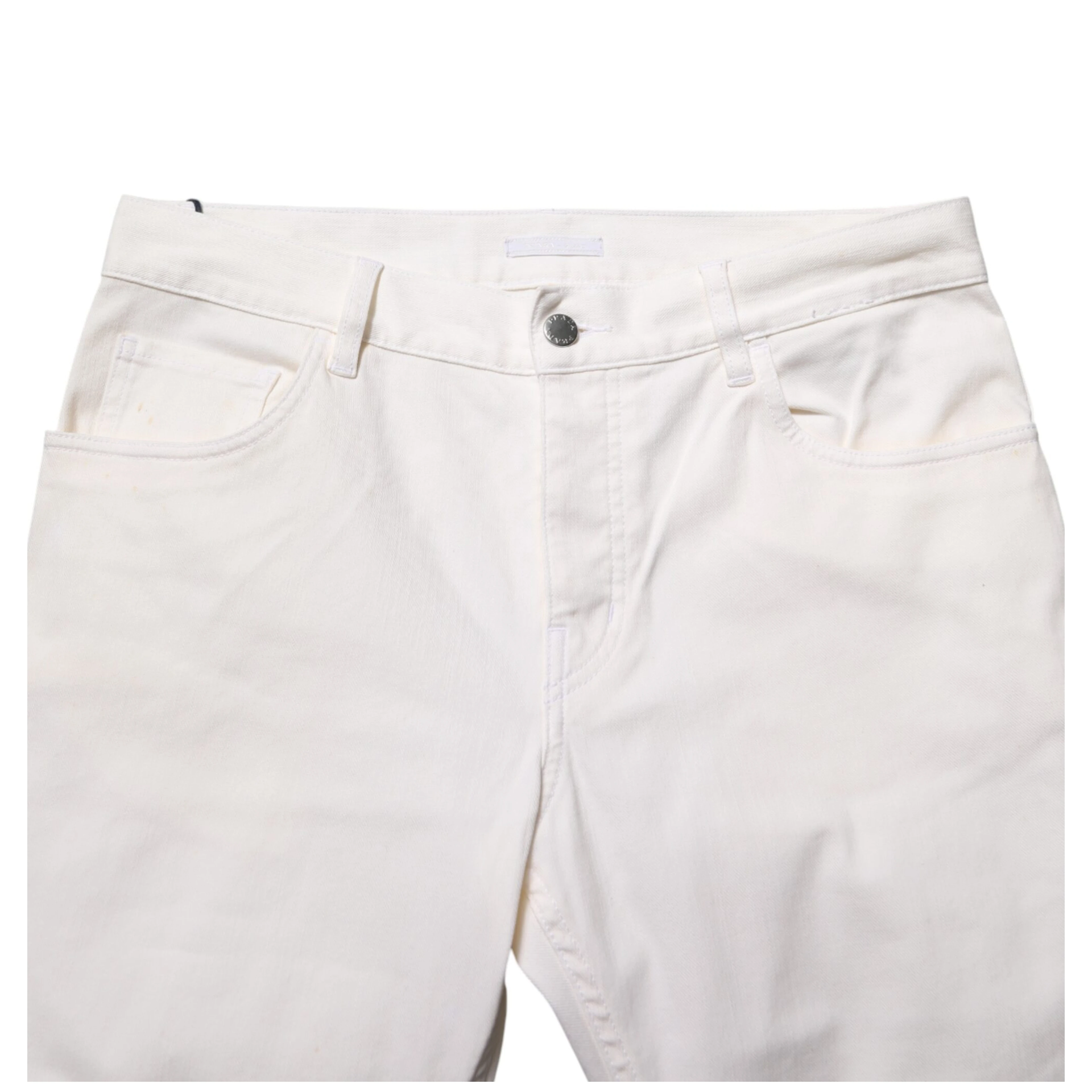 White Mid Waist Skinny Fit Denim Casual Trouser Jeans