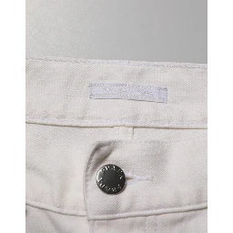 White Mid Waist Skinny Fit Denim Casual Trouser Jeans