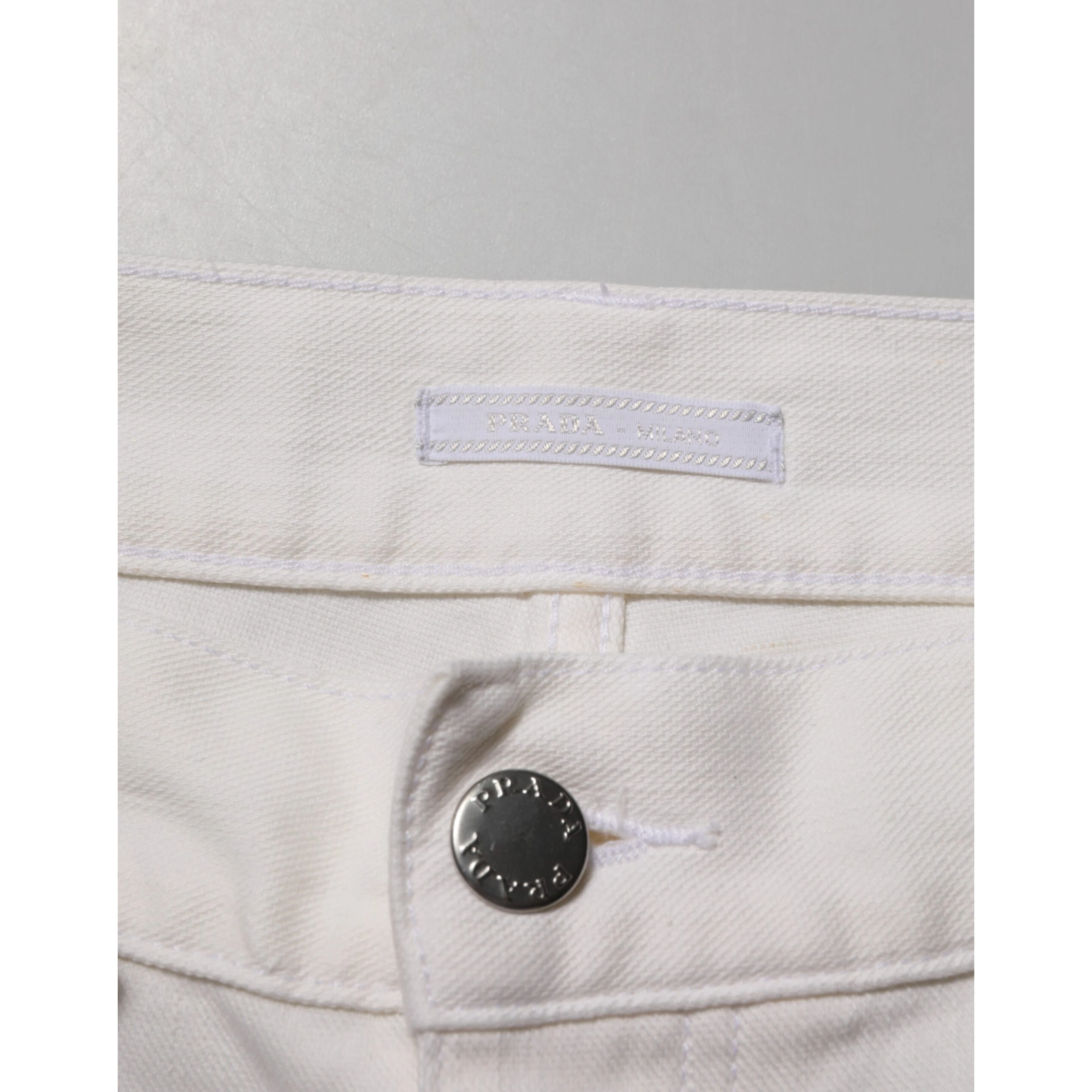 White Mid Waist Skinny Fit Denim Casual Trouser Jeans
