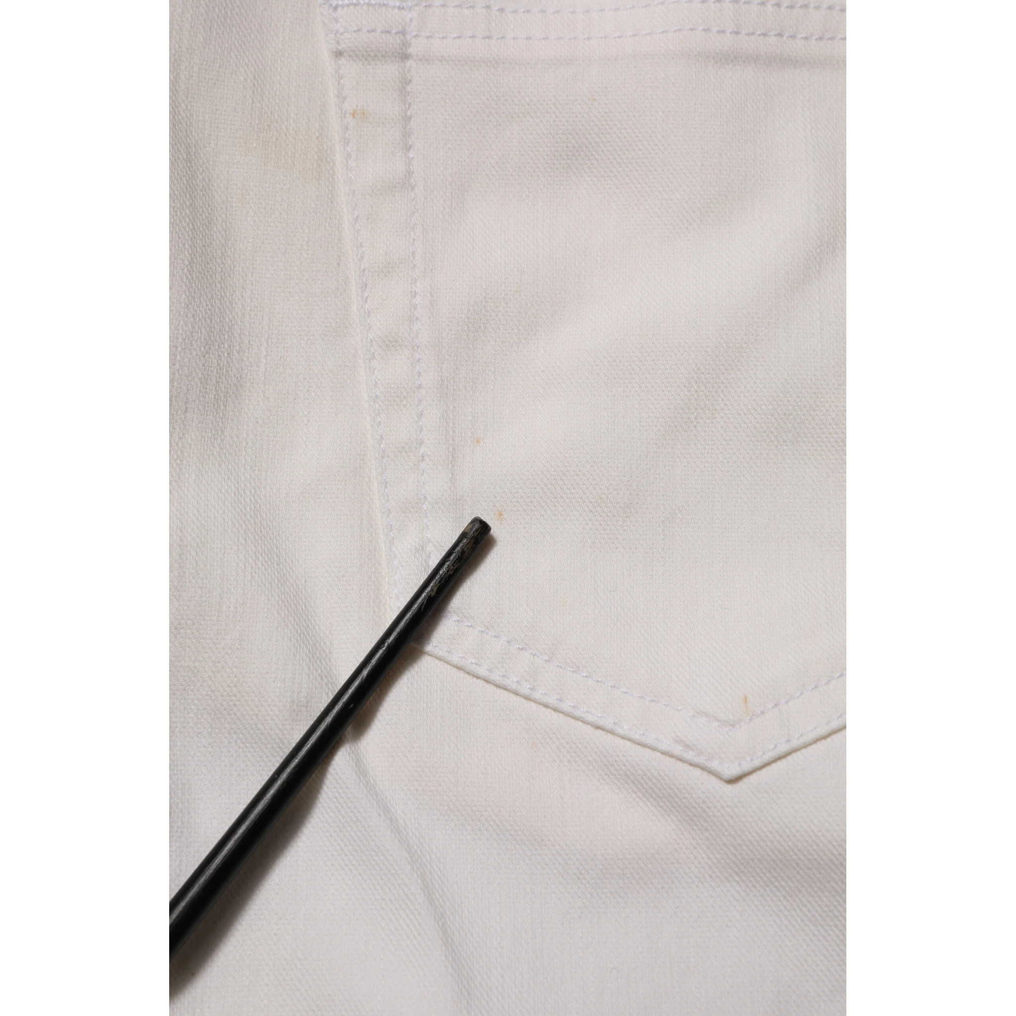 White Mid Waist Skinny Fit Denim Casual Trouser Jeans