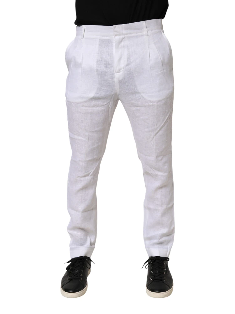 White Linen Formal Dress Trouser Pants alternative