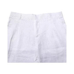 White Linen Formal Dress Trouser Pants