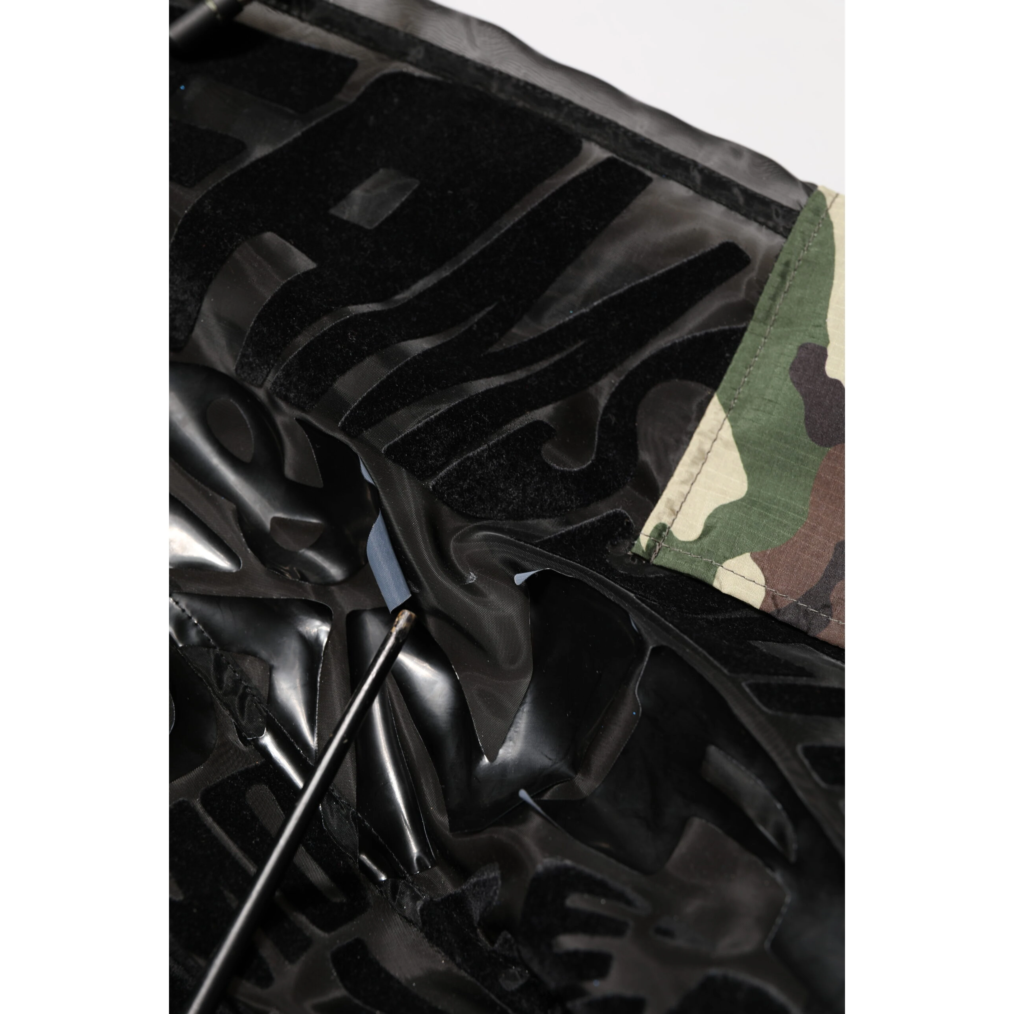 Black Camouflage Hooded Men Full Zip Sweater