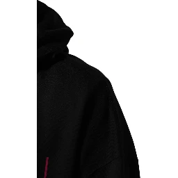 Black Printed Hooded Men Sweatshirt Sweater