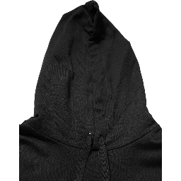 Black Printed Hooded Men Sweatshirt Sweater