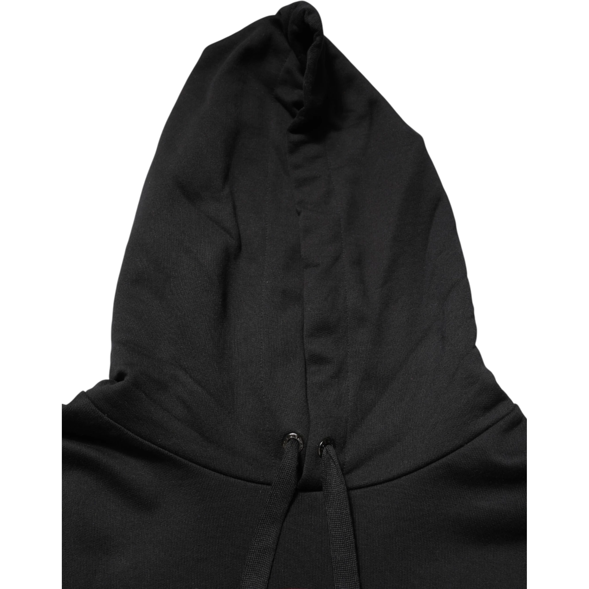 Black Printed Hooded Men Sweatshirt Sweater