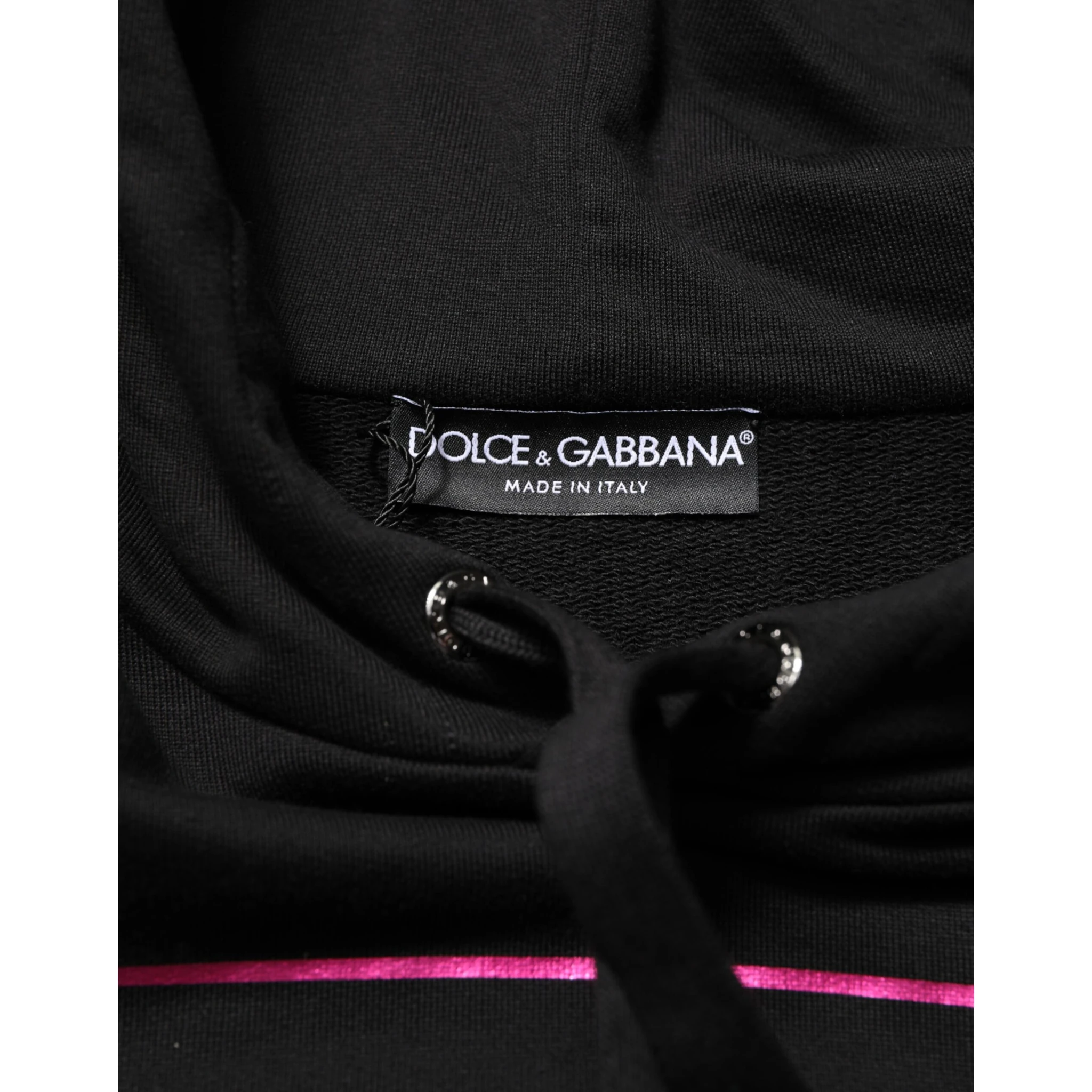 Black Printed Hooded Men Sweatshirt Sweater