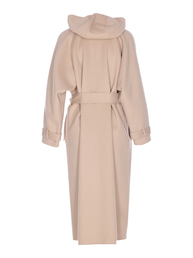 Hooded belted coat alternative