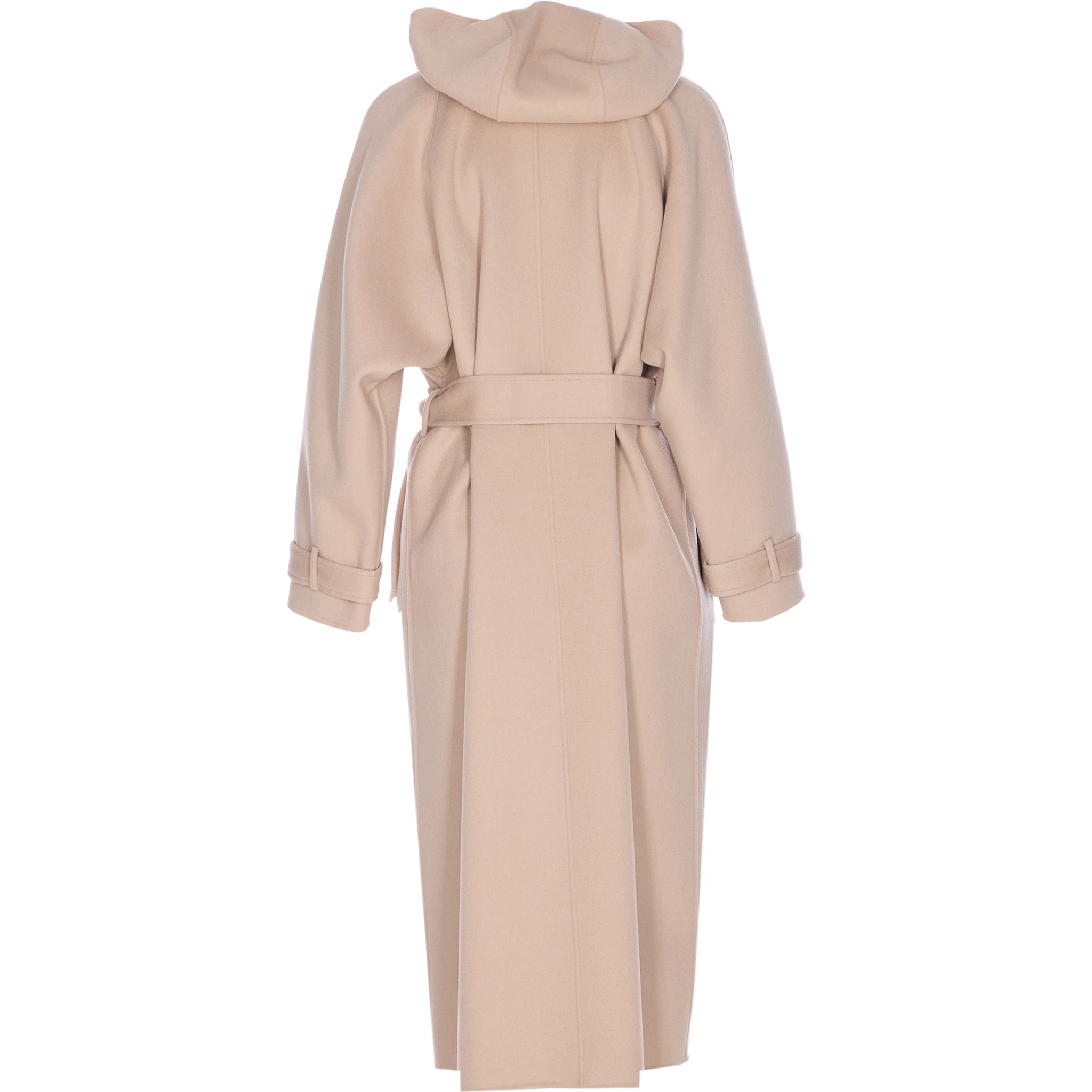 Hooded belted coat